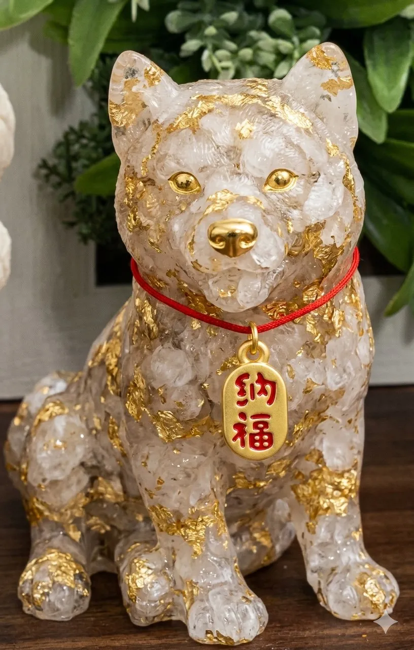 白水晶納福犬